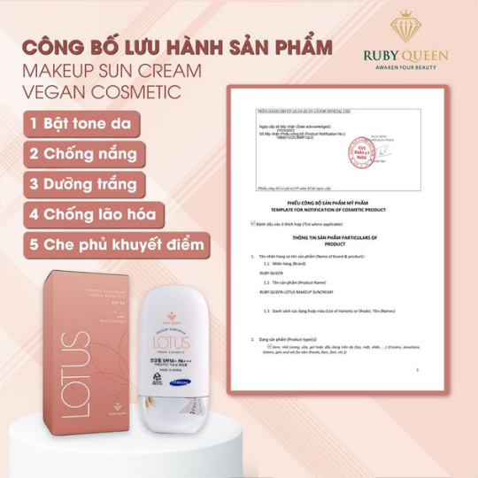 Lotus - Kem chống nắng thuần chay Hàn Quốc